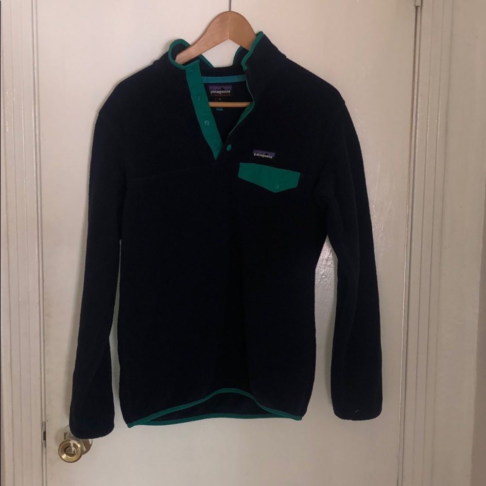 Patagonia Synchilla Navy and Green M